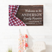 Banderoles Arbre de fête de famille moderne rustique pour piq (En situation)