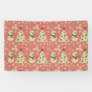 Banderoles Arbres de Noël rétro sucre de canne étoile aux bai