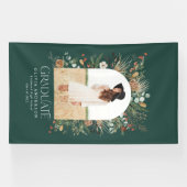 Banderoles Arc de classe 1 photo vert botanique moderne (Horizontal)