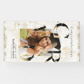 Banderoles Arc d'ivoire Art déco botanique Diplôme photo (Horizontal)