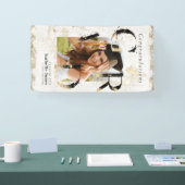 Banderoles Arc d'ivoire Art déco botanique Diplôme photo (Salon professionnel)