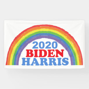 Banderoles Arc en ciel de Biden Harris 2020