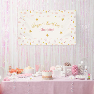 Banderoles Arc-en-ciel Licornes Magiques Pastel