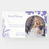 Banderoles Arc lilas Beaux Débuts Design Mariage (Horizontal)