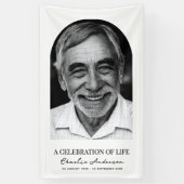 Banderoles Arc Moderne Photo Funérailles Ou Service Mémorial (Vertical)