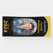 Banderoles Arch Black Gold Photo Graduation (Horizontal)