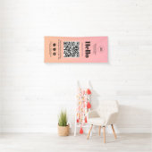Banderoles Archivage de code QR Pink Ombre Business Covid (En situation)