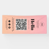 Banderoles Archivage de code QR Pink Ombre Business Covid (Horizontal)