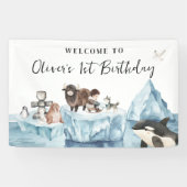 Banderoles Arctic Adventure Birthday Welcome (Horizontal)