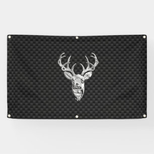 Banderoles Argent Deer Buck sur l'impression en fibre de carb