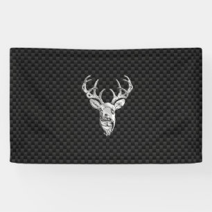 Banderoles Argent Deer Buck sur l'impression en fibre de carb
