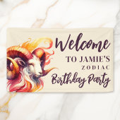 Banderoles Aries Zodiac Thème Anniversaire Affiche de bienven