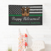 Banderoles Armée Militaire Retraite Bottes en cuir Ligne vert (En situation)