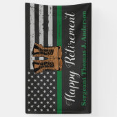 Banderoles Armée Militaire Retraite Bottes en cuir Ligne vert (Vertical)