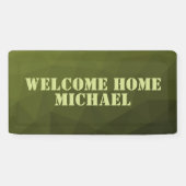 Banderoles Armée vert olive géométrique Bienvenue chez vous V (Horizontal)