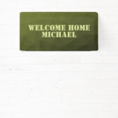 Banderoles Armée vert olive géométrique Bienvenue chez vous V (Insitu)
