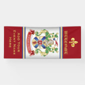 Banderoles Armoiries de Monogramme Dragon du Bouclier de chev (Horizontal)