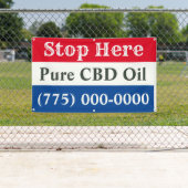 Banderoles Arrêtez ici Ventes CBD 5' (En situation)