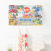 Banderoles Arrêtez la circulation fermer la route voitures ga (En situation)