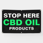Banderoles Arrêtez-vous ici pour CBD Oil Bold Green Black Bus (Horizontal)