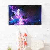 Banderoles Arrière - plan aux papillons de nuit (En situation)