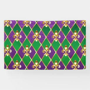 Banderoles Arrière - plan de bijoux Mardi Gras