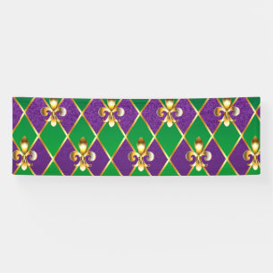 Banderoles Arrière - plan de bijoux Mardi Gras