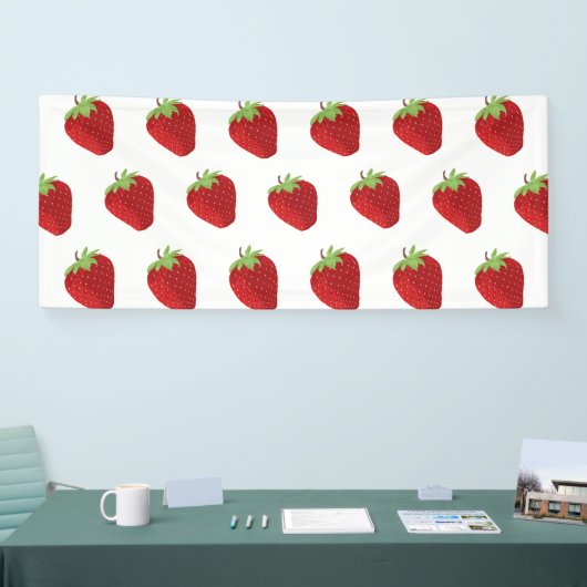 Banderoles Arrière - plan de fraises sans joint (Salon professionnel)