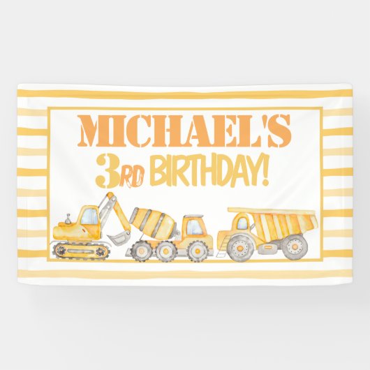 Banderoles Arrière-plan de la partie Camion de construction (Horizontal)