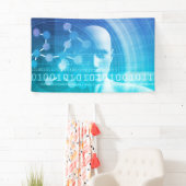 Banderoles Arrière - plan de molécule comme concept d'abrégé (En situation)