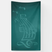 Banderoles Arrière - plan de musique ou fond de scène en turq (Vertical)