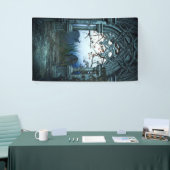 Banderoles Arrière - plan foncé de cimetière (Salon professionnel)