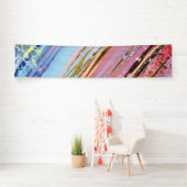 Banderoles Arrière - plan rose texturé (En situation)