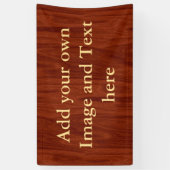 Banderoles Arrière - plan sans soudure en fibre de bois acajo (Vertical)