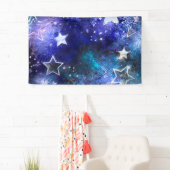 Banderoles Arrière - plan spatial avec étoiles (En situation)