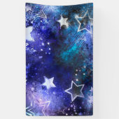 Banderoles Arrière - plan spatial avec étoiles (Vertical)