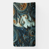 Banderoles Art 3D de la femme Lune (Verticale)