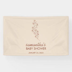 Banderoles Art de calligraphie contemporain pour baby shower