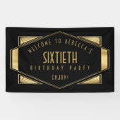 Banderoles Art Déco Bienvenue à la 60e fête d'anniversaire Go (Horizontal)