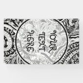Banderoles Art Géométrique Noir Et Blanc 15 (Horizontal)