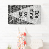 Banderoles Art Géométrique Noir Et Blanc 2 (En situation)