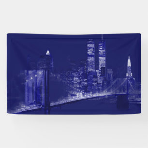 Banderoles Art Populaire Nuit Bleue de New York City
