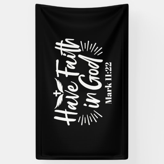 Banderoles Art Religieux : Ayez foi en Dieu Conception des Éc (Vertical)