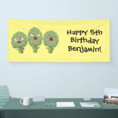 Banderoles Artichauts chantants mignons dessin animé végétal (Salon professionnel)