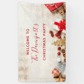 Banderoles Articles thématiques de Noël sur une fête en bois (Vertical)