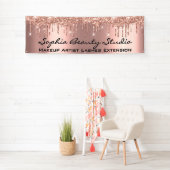 Banderoles Artiste maquillage Eyelash Rose Gold Dride Mariée (En situation)