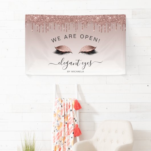 Banderoles Artiste maquillage Nous sommes Rose ouvert Yeux Pa (En situation)