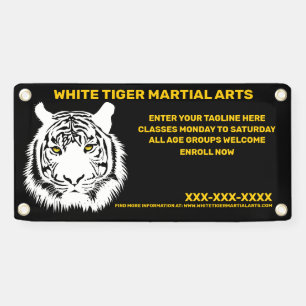 Banderoles Arts martiaux personnalisés du tigre blanc sur mes