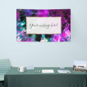 Banderoles Artsy Abstrait moderne noir pourpre teint teinture (Salon professionnel)