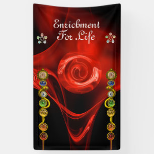 BANDEROLES ASCLEPIUS ROD 7 CHAKRAS,YOGA,ÉNERGIE SPIRITUELLE R